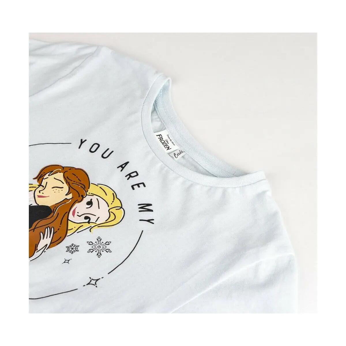 Kurzarm-T-Shirt für Kinder Frozen Hellblau 5/5