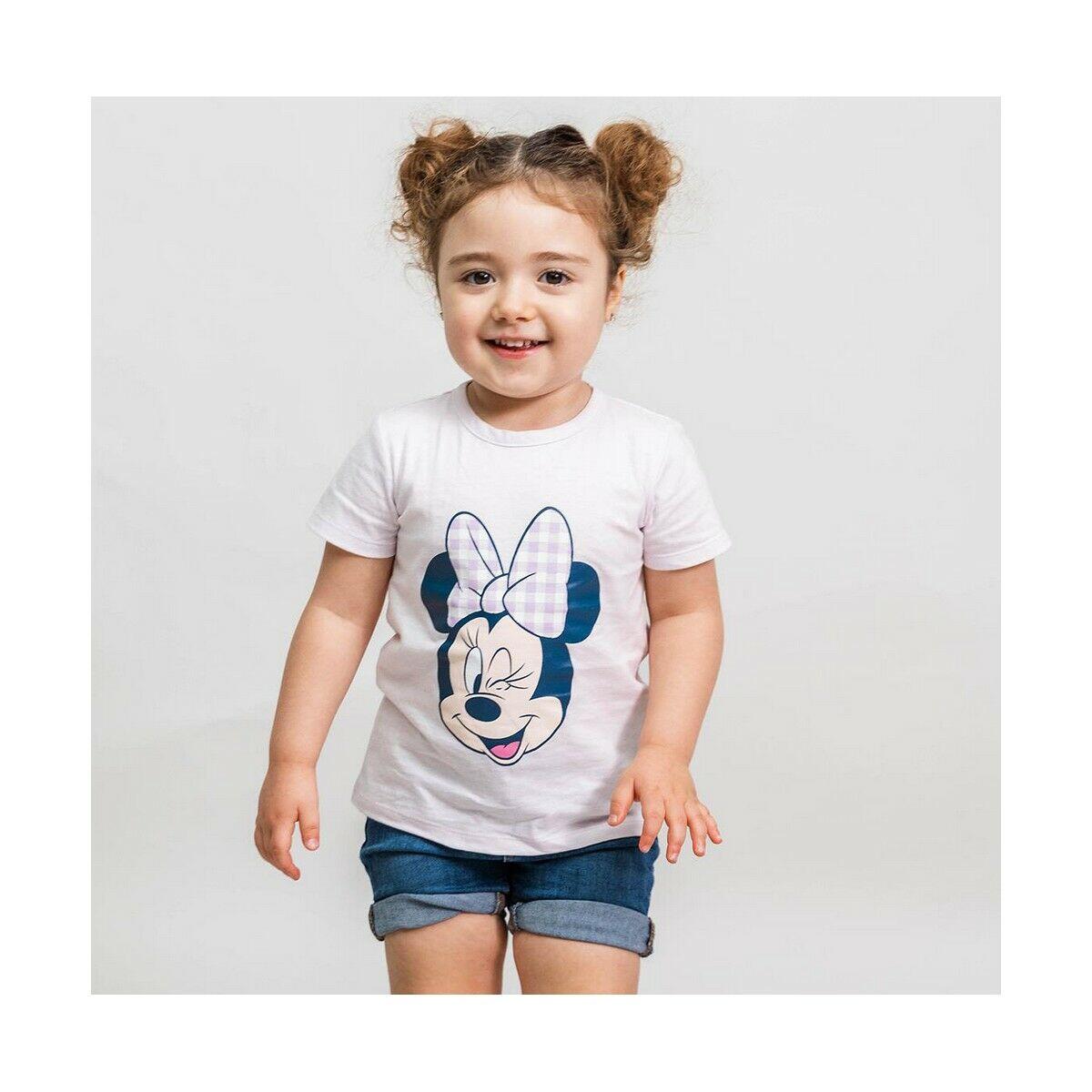 Kurzarm-T-Shirt für Kinder Minnie Mouse Lila 3/5