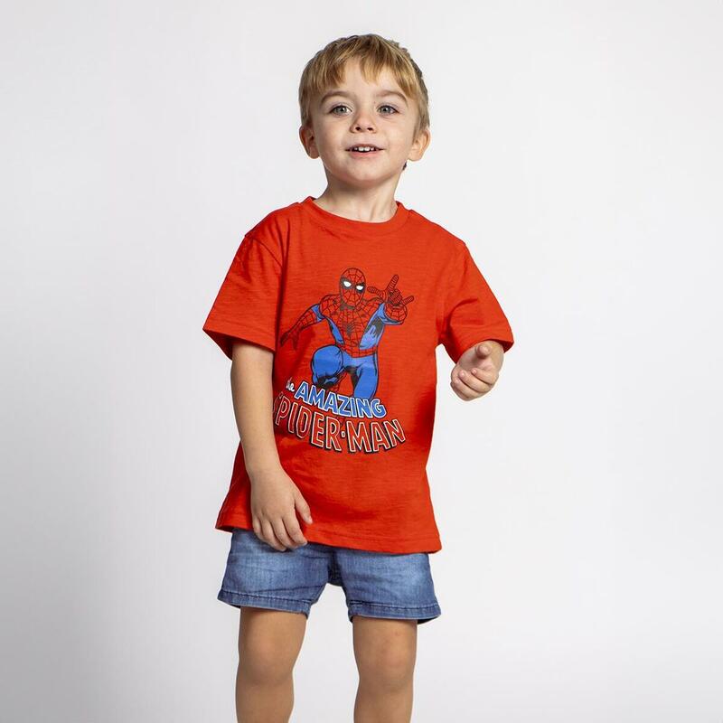 Maglia a Maniche Corte per Bambini Spider-Man 7 Anni