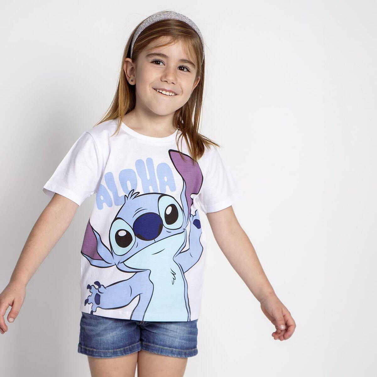Kurzarm-T-Shirt für Kinder Stitch Weiß 2/5