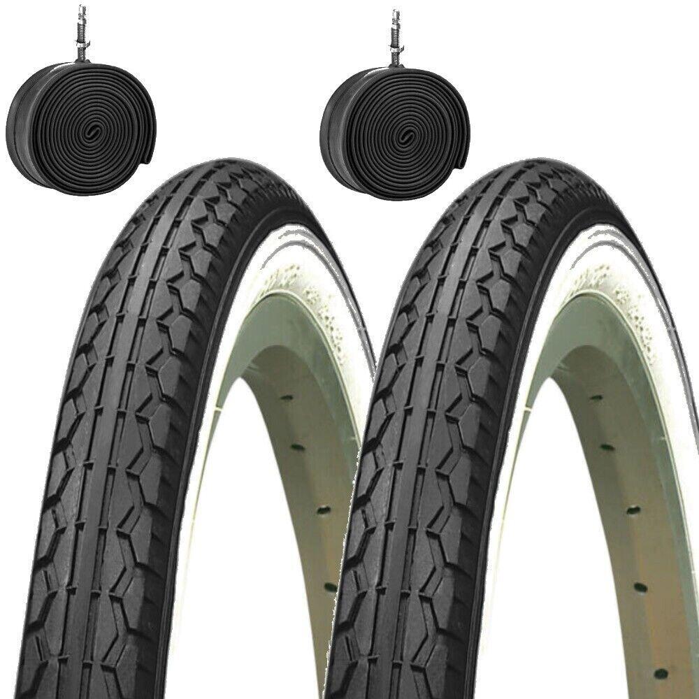 ECOVELO 2 copertoni kenda 20 x 1.75 (47-406) + camere bianco neri bici stradale EV