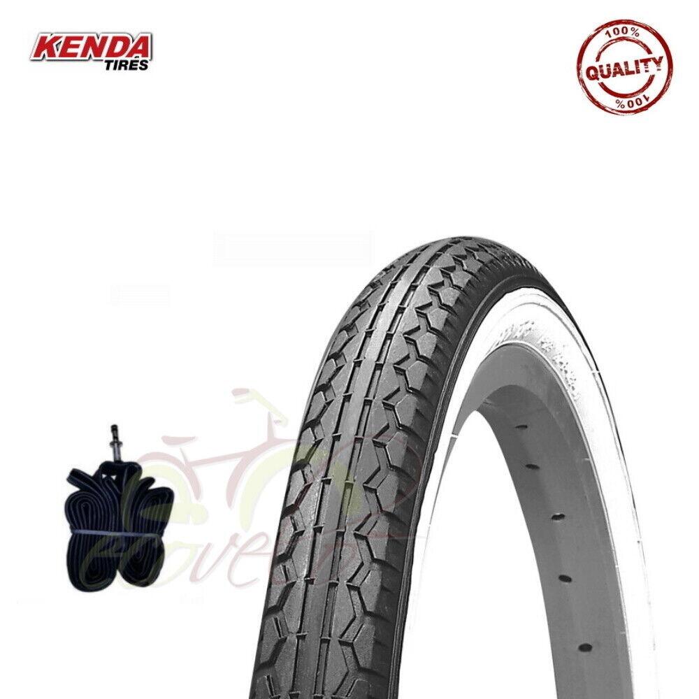 Tyre Kenda 20x1.75 (47-406)+inner tube, black/white 20 x 1.75 road bike EV