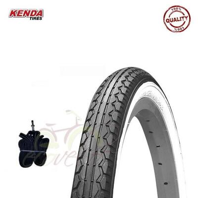 Band kenda 20x1.75 (47-406)+binnenband, zwart/wit 20 x 1.75 racefiets ev
