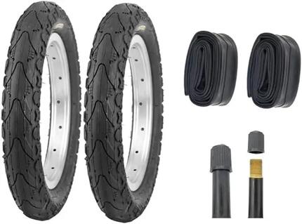2 pneus 16x1.75 (47-305) +chambres, pneus semi-slick 16 x 1.75 mtb EV
