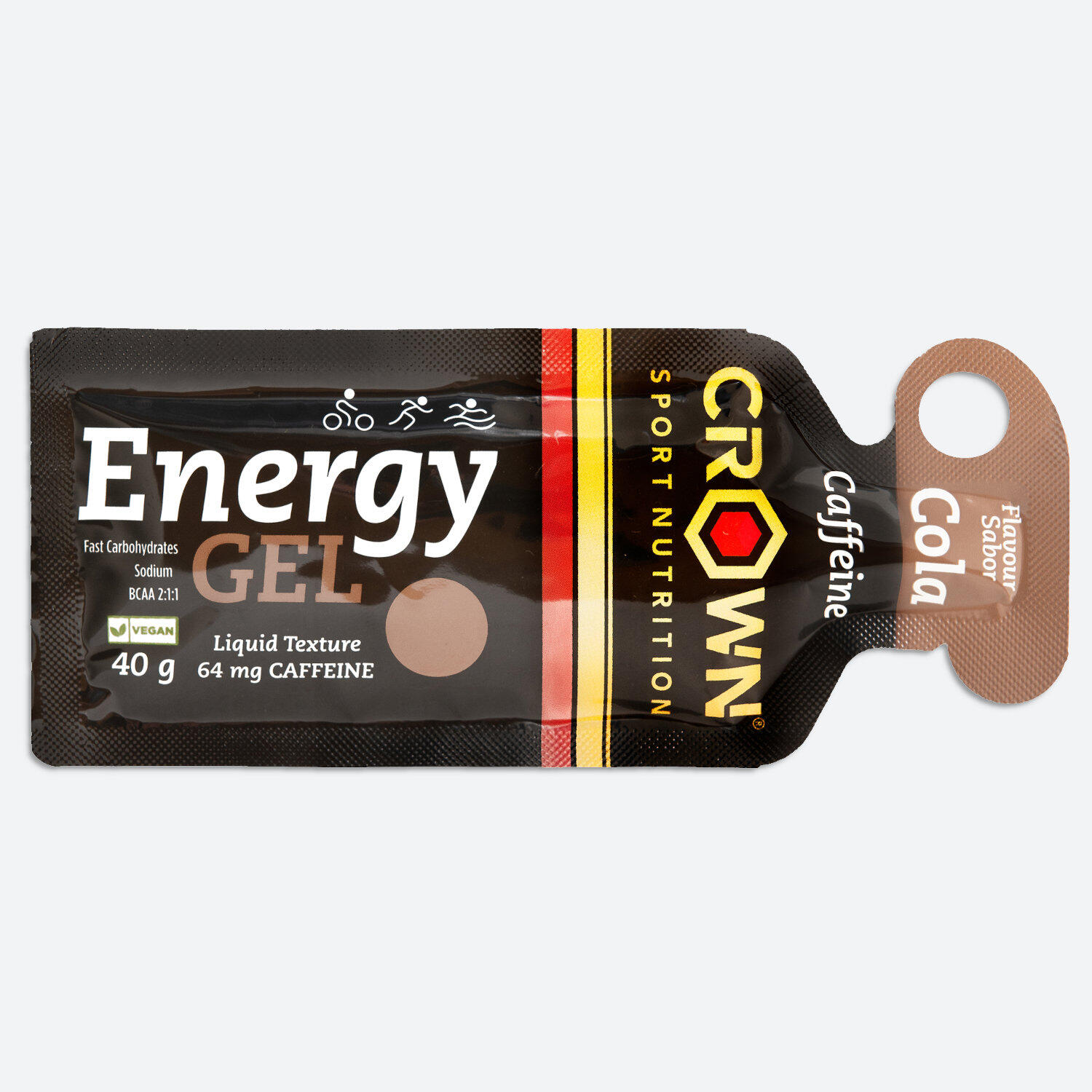 Caja de 12 geles energéticos ‘Energy Gel‘ de 40 g Cola con cafeína 2/8