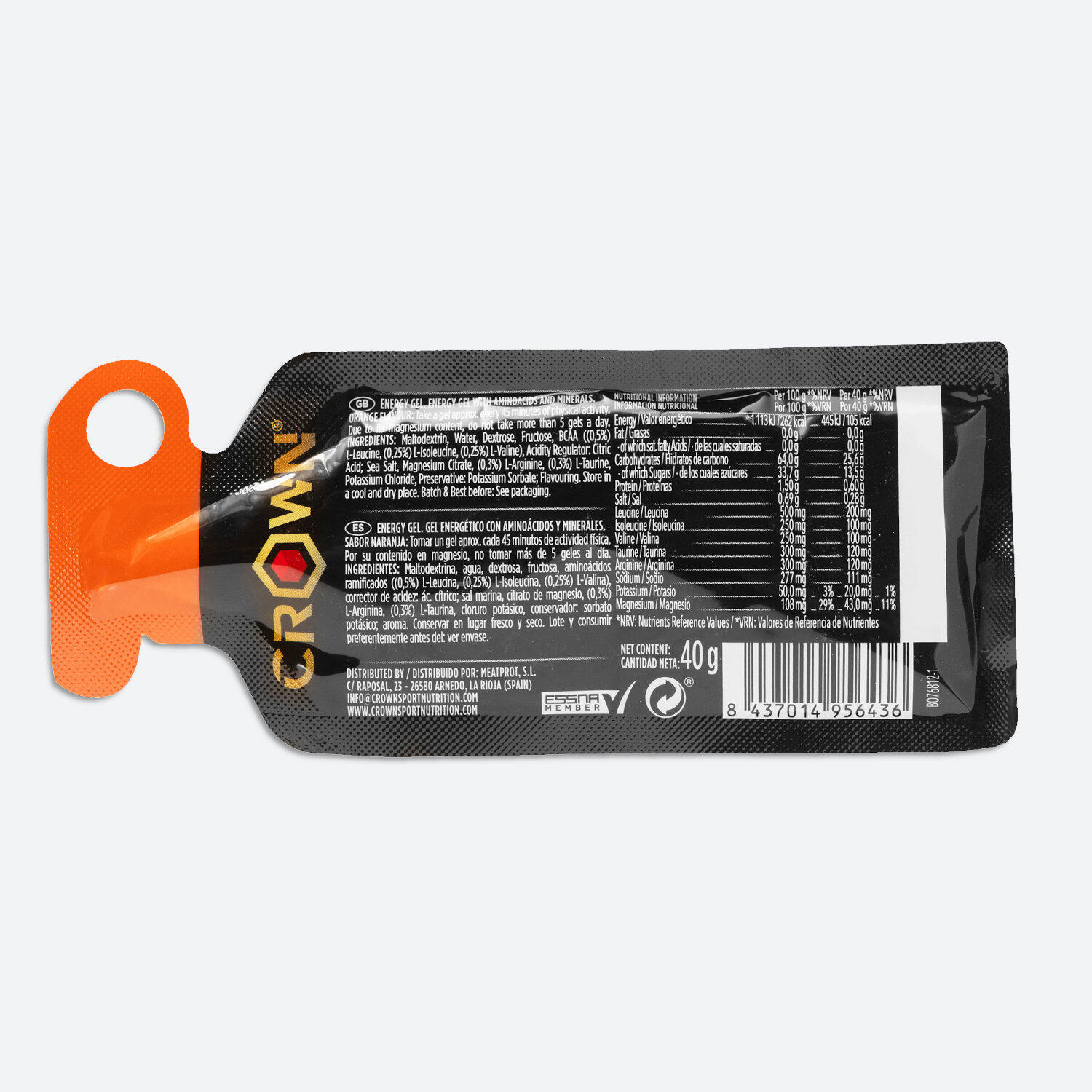 Geles energéticos ‘Energy Gel‘ de 40 g Naranja 2/8