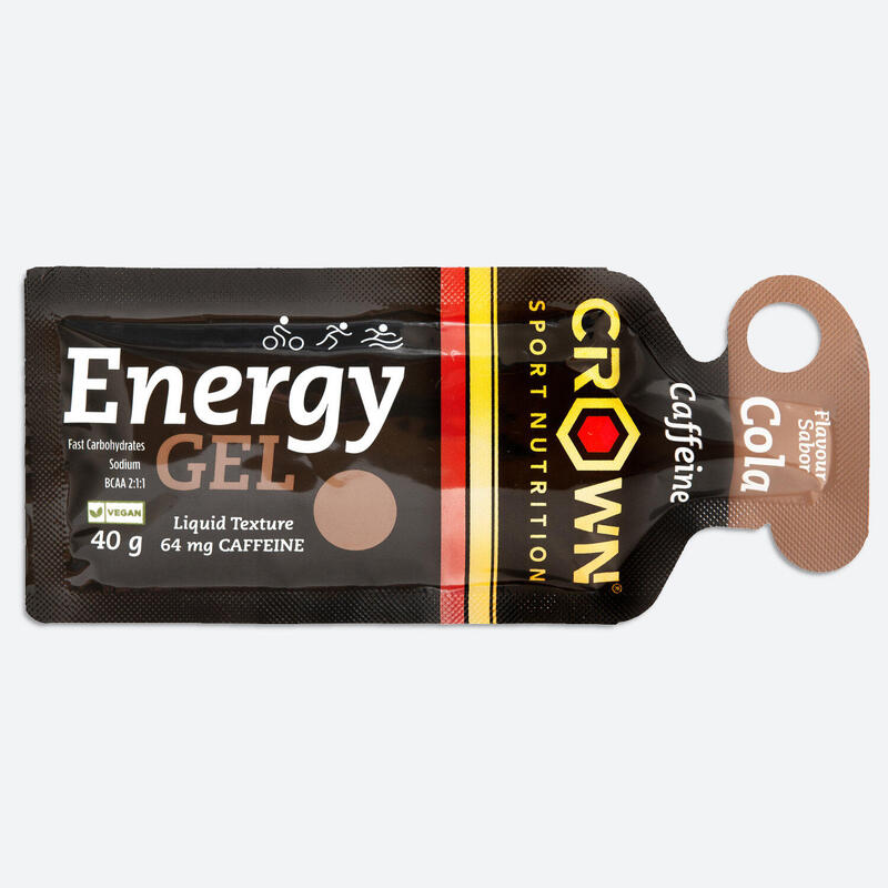 Gel energético de 40g ‘Energy Gel‘ Cola com cafeína Exclusivo online                             4 cores disponíveis
 2,34€  Preço por quantidade 58,50€kg CROWN SPORT NUTRITION Gel energético de 40g ‘Energy Gel‘ Cola com cafeínaVendido e expedido por: Trideporte  (2)  