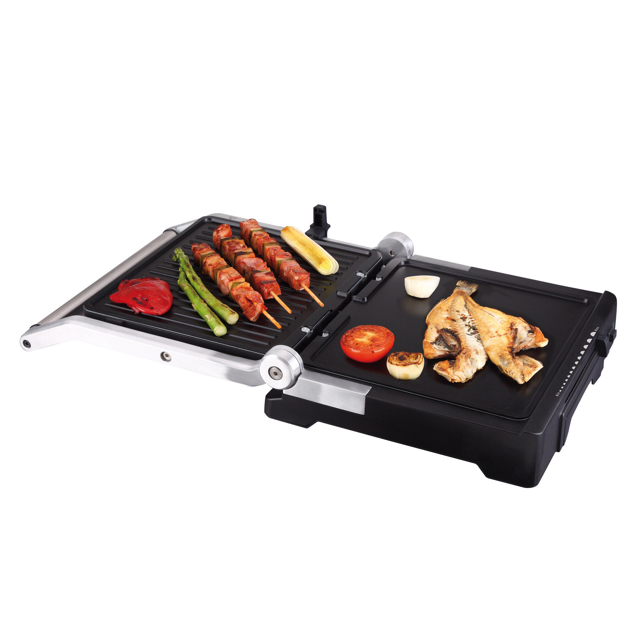 Parrilla eléctrica y grill Jata GR1100 con placas mixtas antiadherentes. 2/4