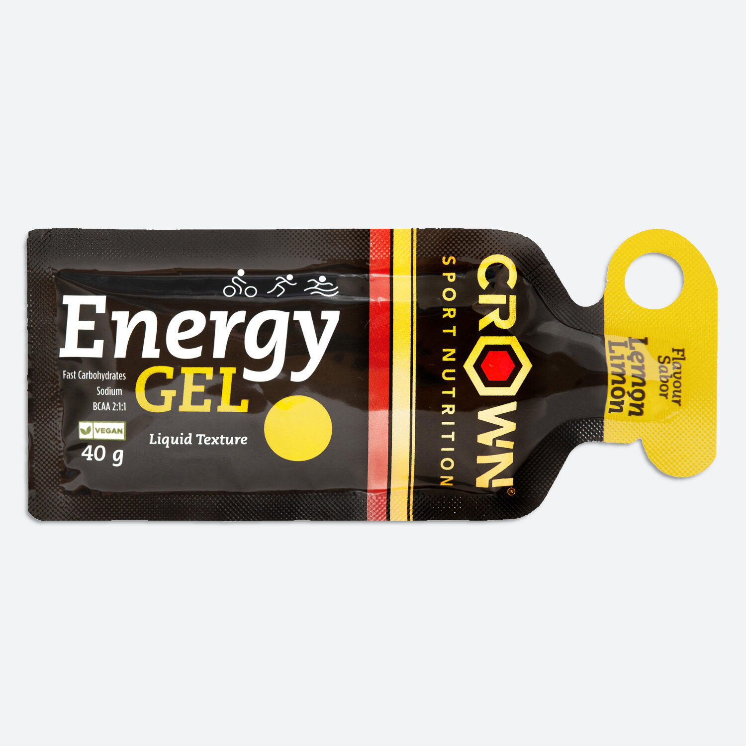 CROWN SPORT NUTRITION Gel energético de 40g ‘Energy Gel‘ Limão