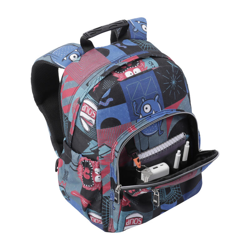 Mochila escolar  Gommas Totto cyber monstruos  15 L