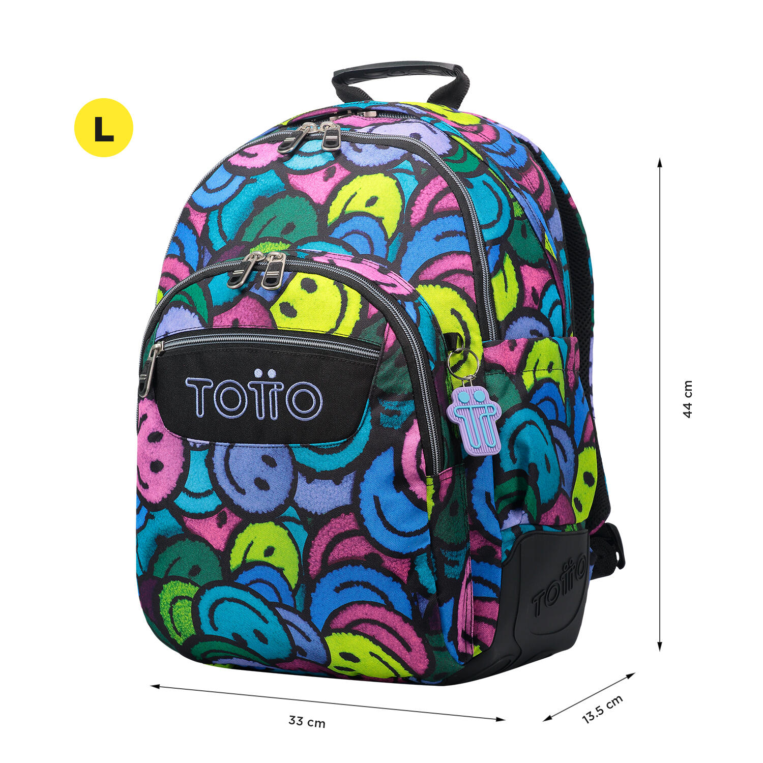 Totto Mochila escolar Crayoles Emojis Poliéster 33 x44 x13.5 cm 2/5