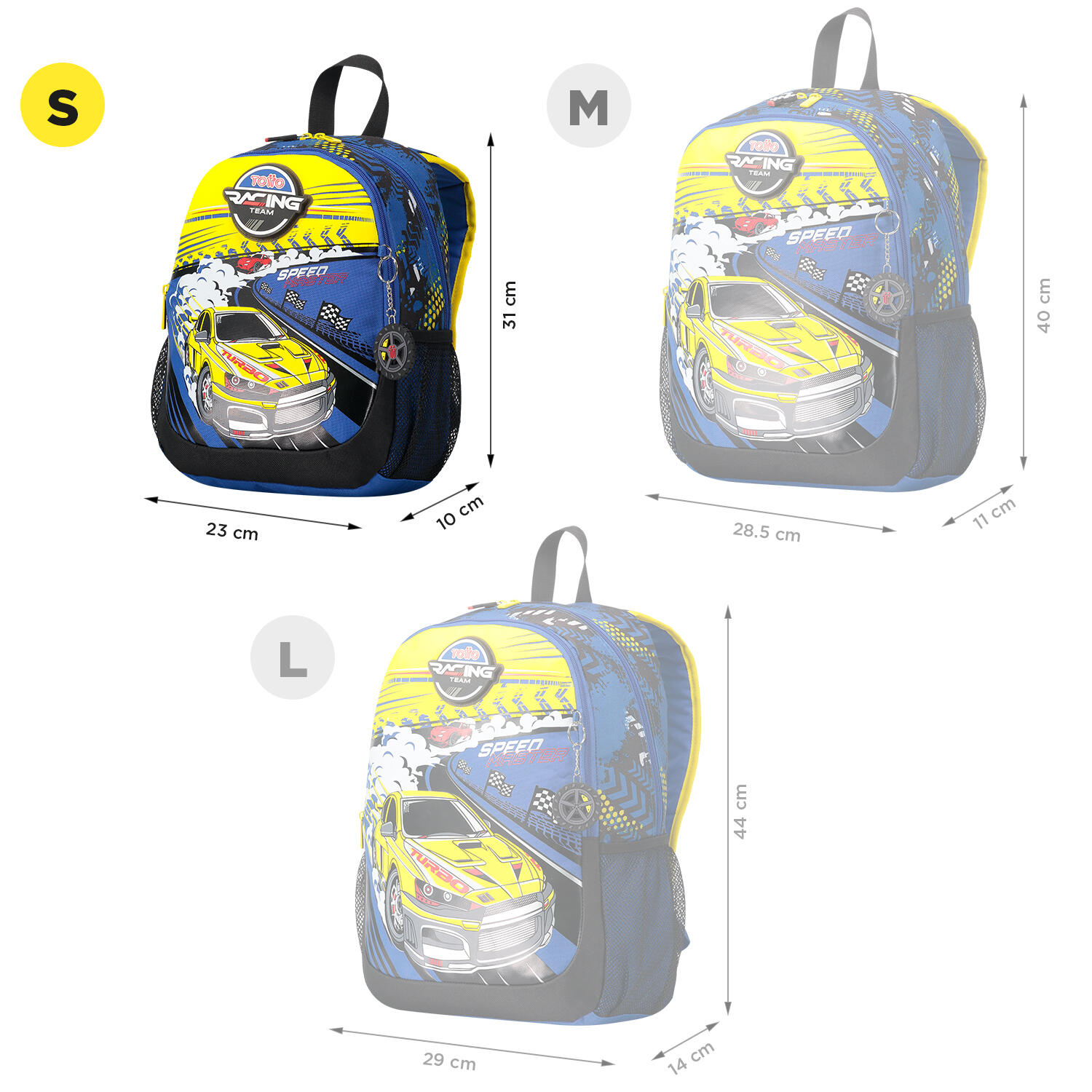 Totto Mochila escolar Velocity Azul Poliéster 23 x 31 x 10 cm 3/7