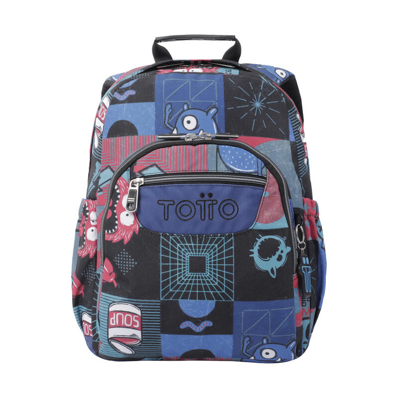 Mochila escolar  Gommas Totto cyber monstruos  15 L