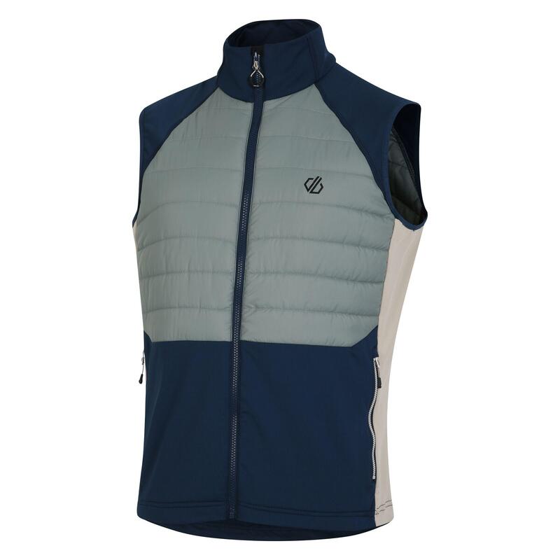 Heren Aflopend Gilet (Leliebladgroen/Moonlight Denim)