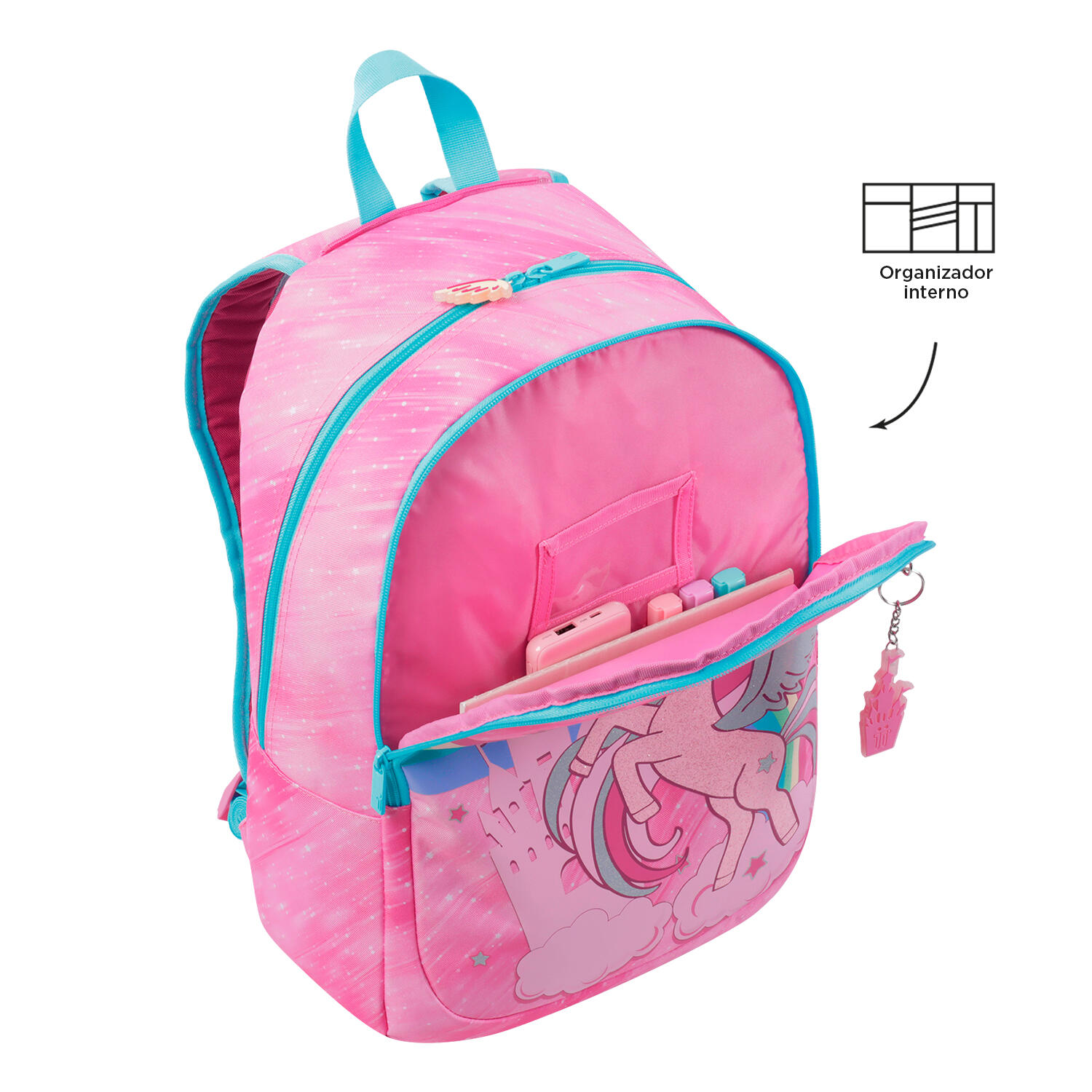 Totto Mochila escolar Fantasy Rosa Poliéster 31.5 x 46 x 14 cm 6/7