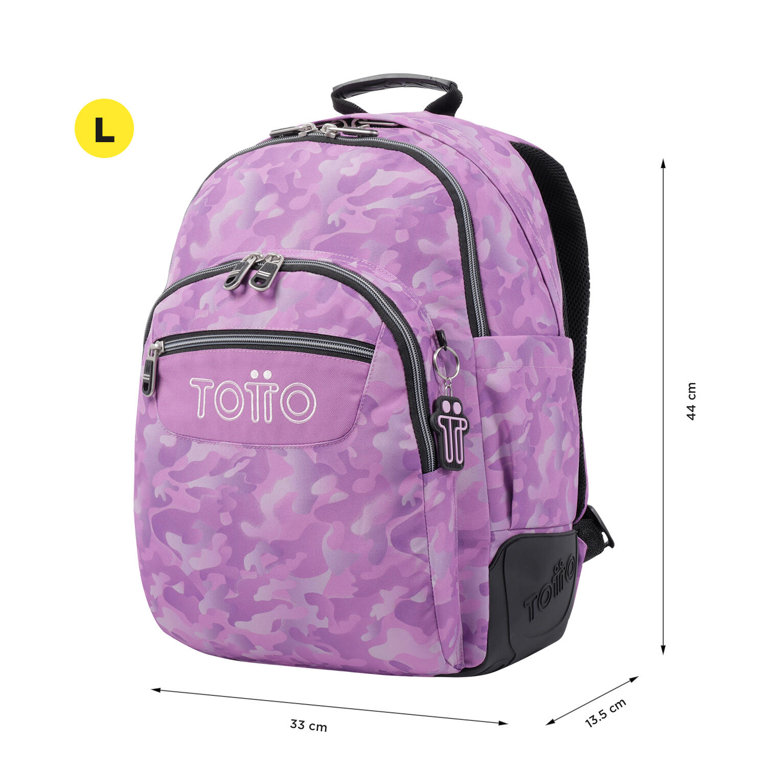 Totto Mochila escolar Crayoles Camuflaje rosa Poliéster 33 x 44 x 13.5 cm 3/7