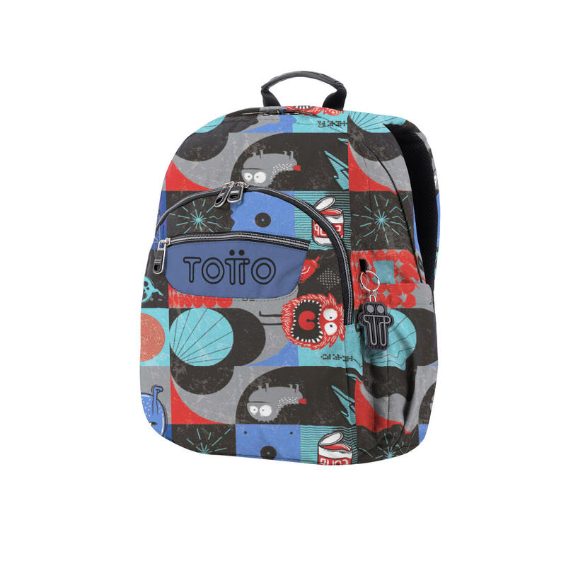 Mochila escolar  Tempera Totto cyber monstruos   11 L