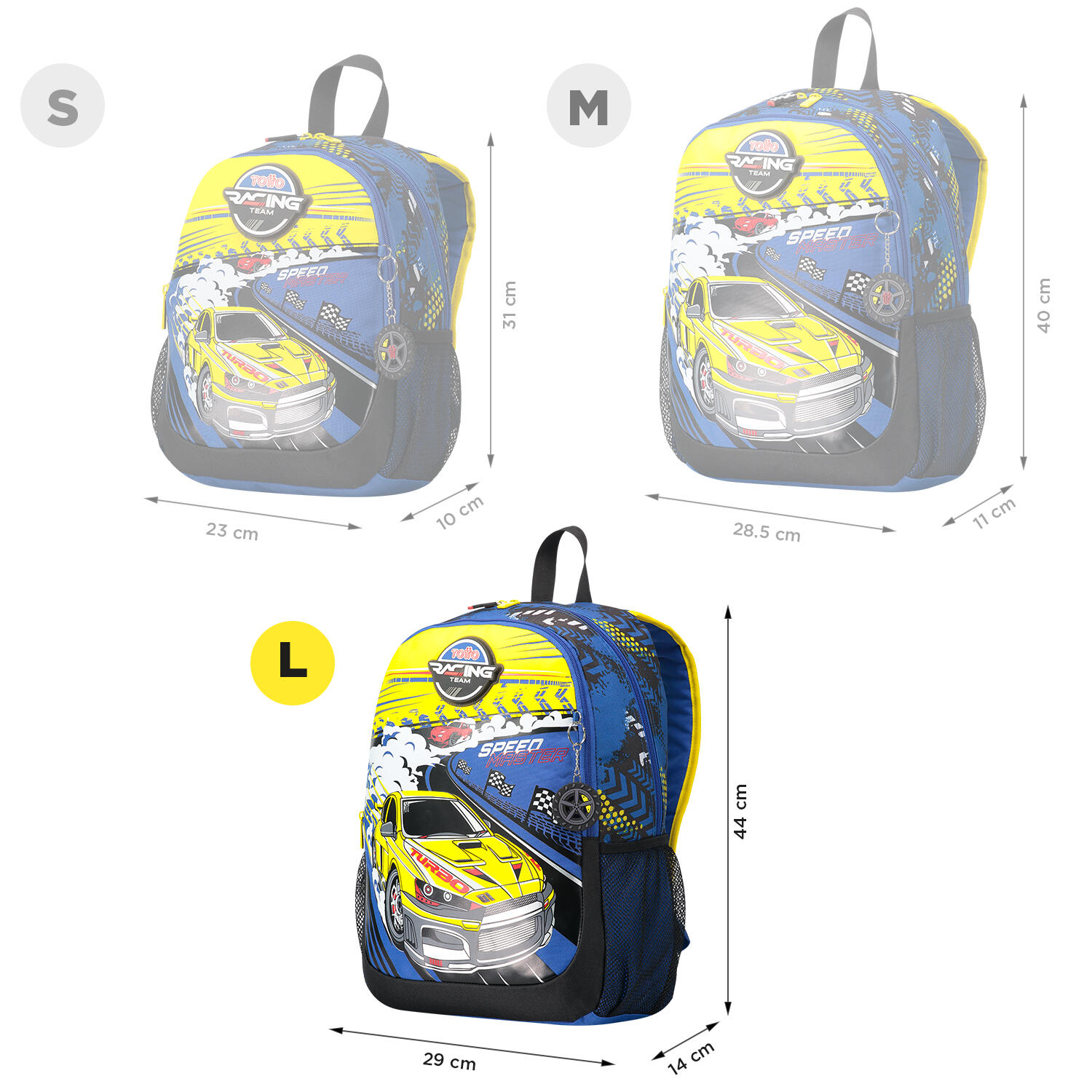 Totto Mochila escolar Velocity Azul Poliéster 29 x 44 x 14 cm 3/7