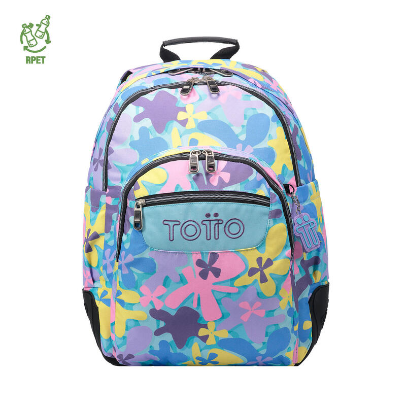 Mochila escolar  Crayoles Totto flores hawaianas  20 L