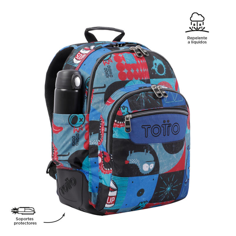 Mochila escolar  Crayoles Totto cyber monstruos  20 L