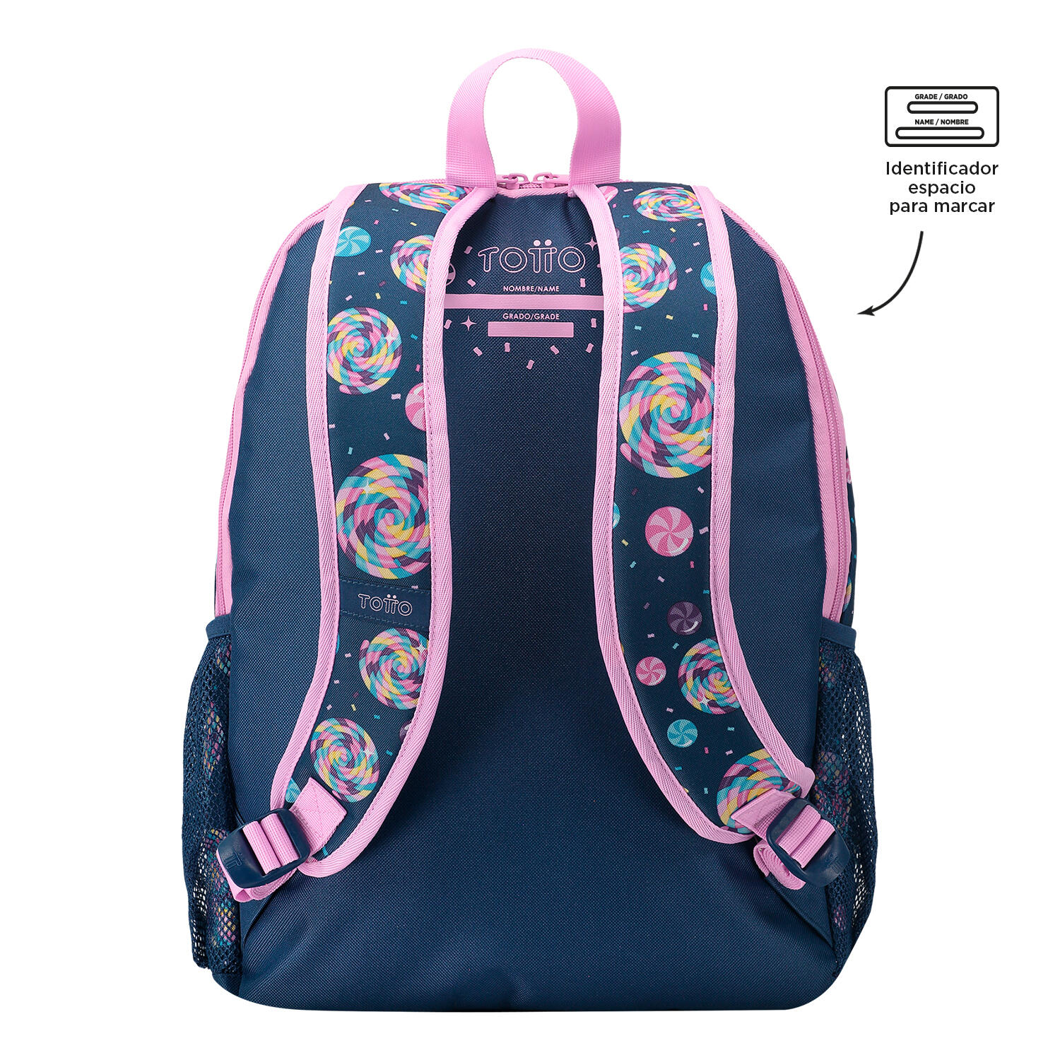 Totto Mochila escolar Sweet Candy Azul Poliéster 32 x 44 x 12 cm 4/7