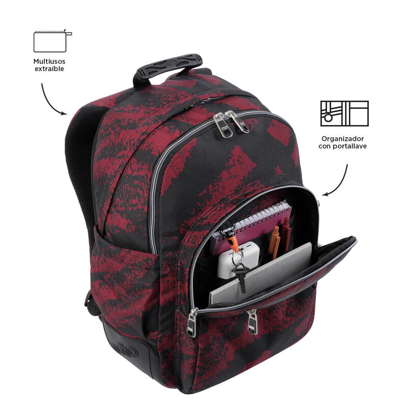 Mochila escolar  Crayoles Totto tiza roja  20 L