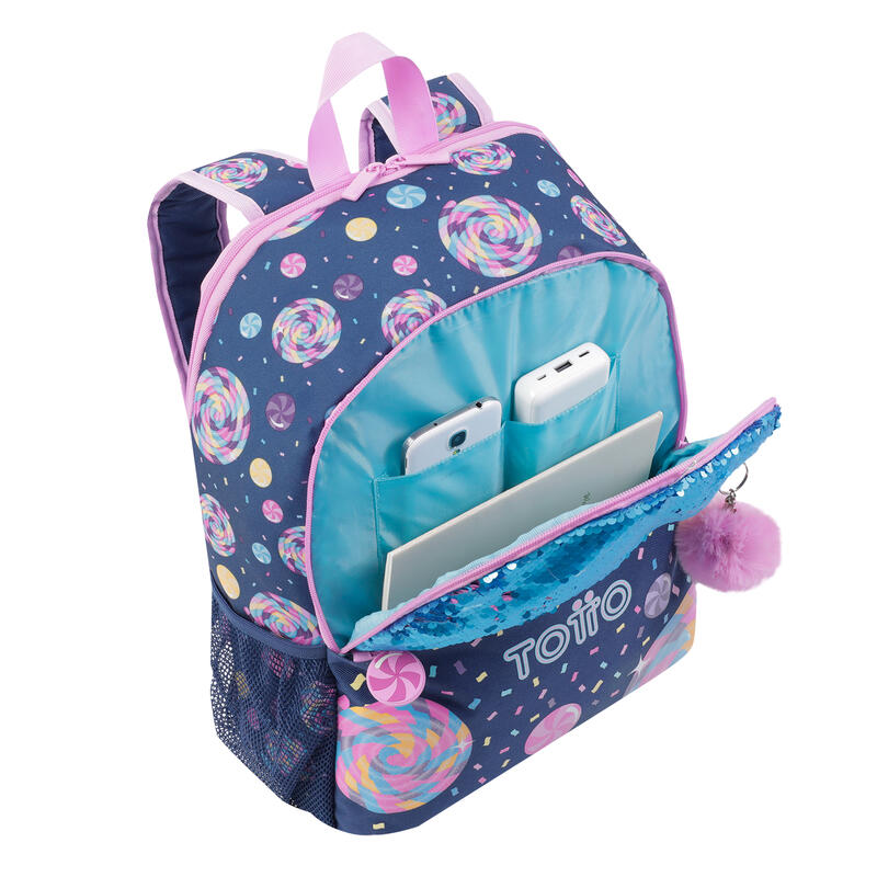 Mochila escolar  Sweet Candy Totto grande de dulces y piruletas   16 L