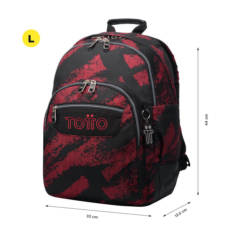 Mochila escolar  Crayoles Totto tiza roja  20 L