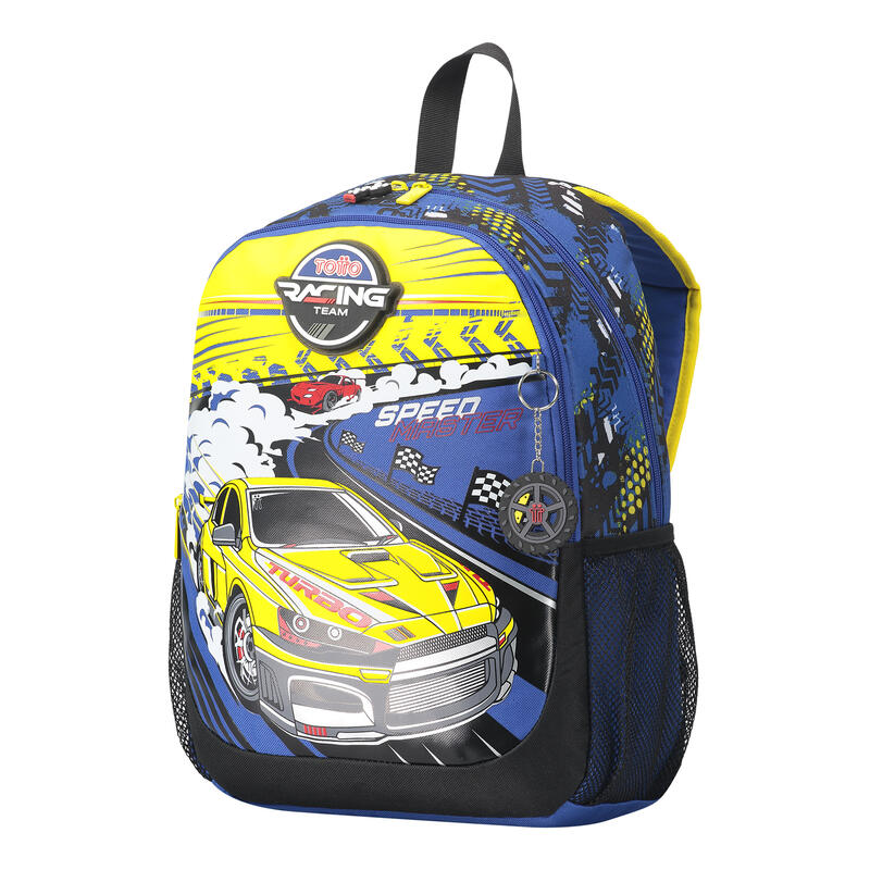 Mochila escolar  Velocity Totto mediana de carreras de coches   12 L