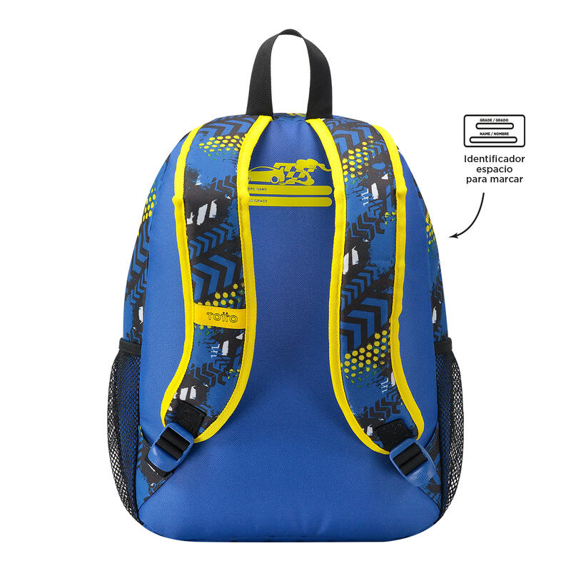 Mochila escolar  Velocity Totto mediana de carreras de coches   12 L