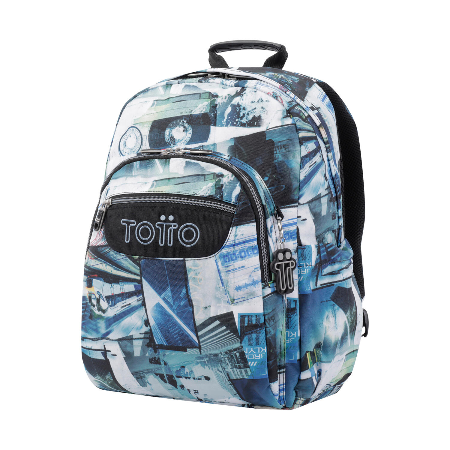 Totto Mochila escolar Acuarela Postales y casetes Poliéster 33 x44 x14 cm 2/5