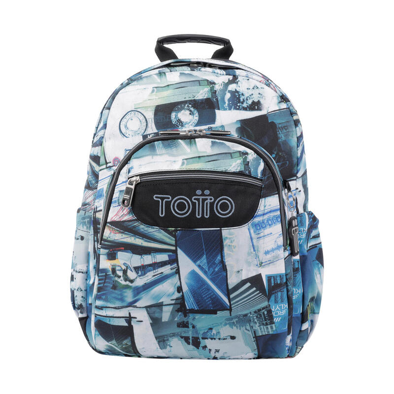 Mochila escolar  Acuarela Totto postales y casetes 20 L