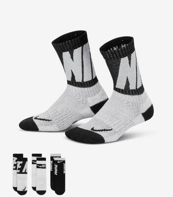 Tre paia di calzini nike dri-fit sport -nero/bianco
