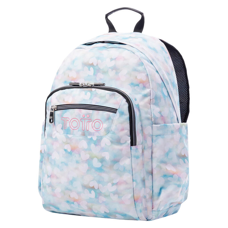 Mochila escolar  Acuarela Totto corazones pastel  20 L