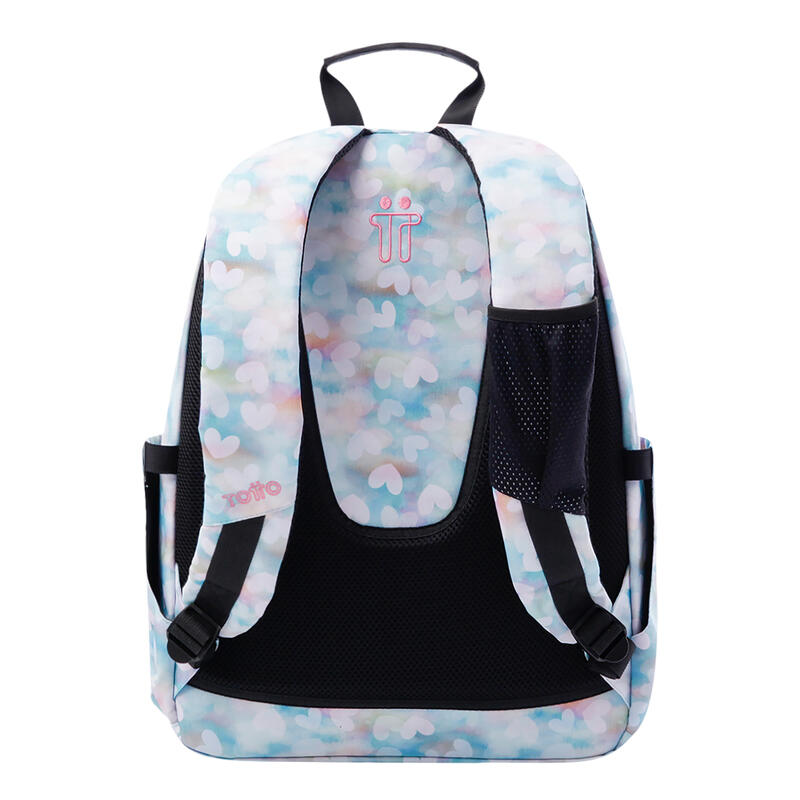 Mochila escolar  Acuarela Totto corazones pastel  20 L