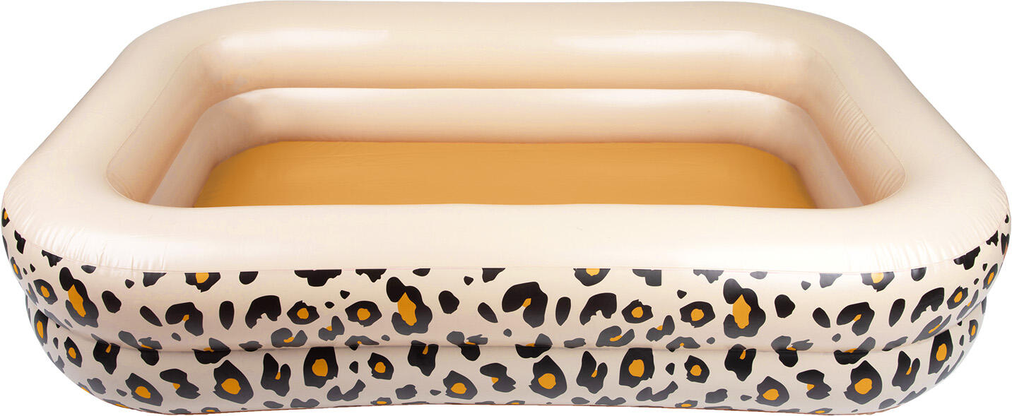 SWIM ESSENTIALS Aufblasbarer Pool Pantherdruck beige 211x132x46 cm