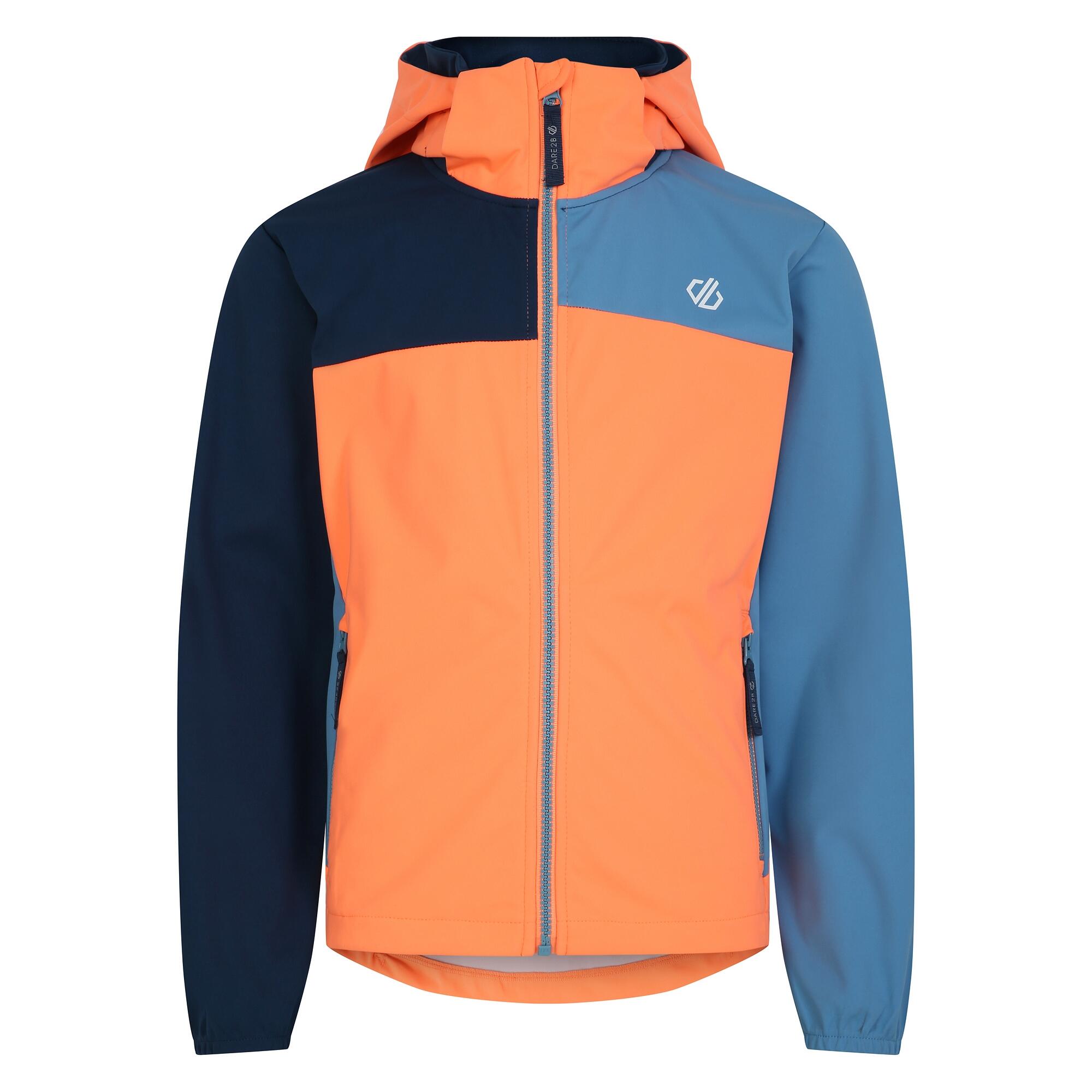 DARE 2B Kinder/Kids Cheer Soft Shell Jas (Oranje/Niagarablauw)