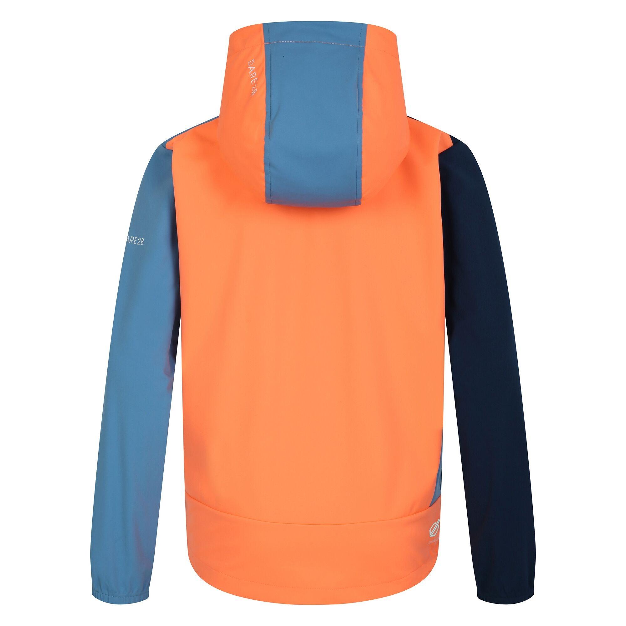 Kinder/Kids Cheer Soft Shell Jas (Oranje/Niagarablauw) 2/5