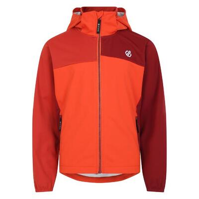 Kinder/kids cheer soft shell jas (oranje/niagarablauw)