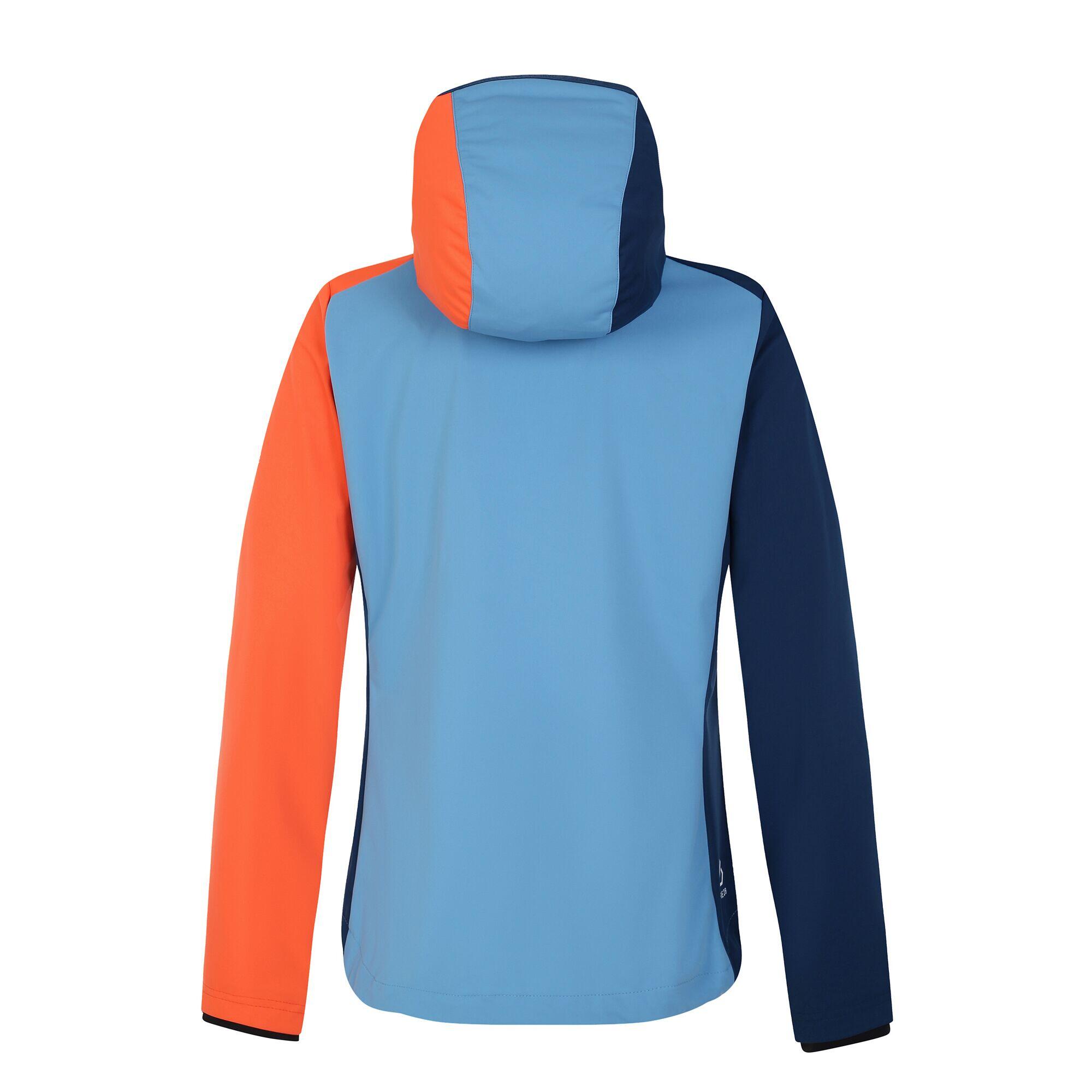 Womens/Ladies Lexan Colour Block Soft Shell Jacket (Niagara Blue/Satsuma) 2/5