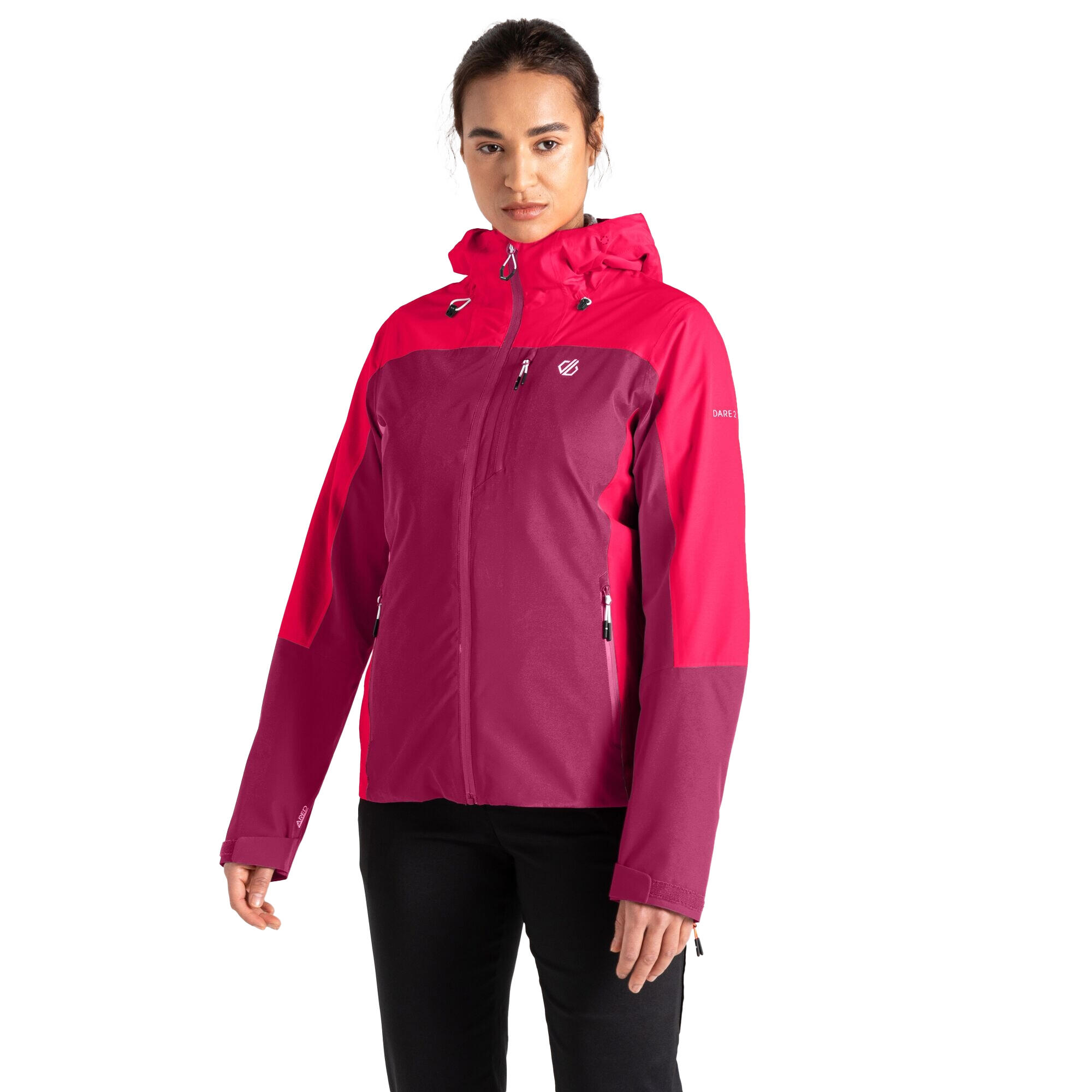 Giacca impermeabile MOUNTAIN SERIES da donna (viola / rosa neon)