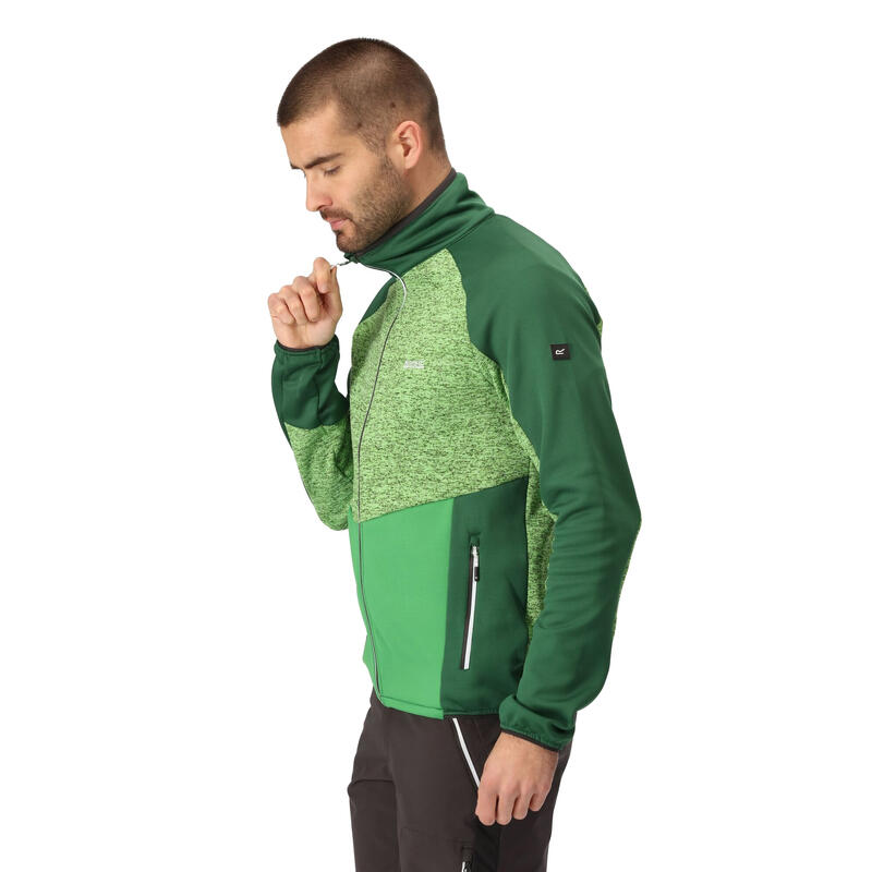 Heren Coladane V Marl Full Zip Fleecejack (Jasmijngroen/Veldgroen)