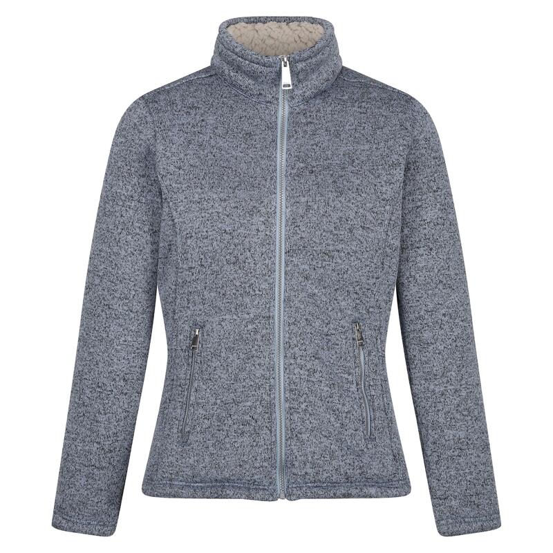 Dames Razia II Bonded Full Zip Fleecejack (IJsgrijs/Lichte vanille)