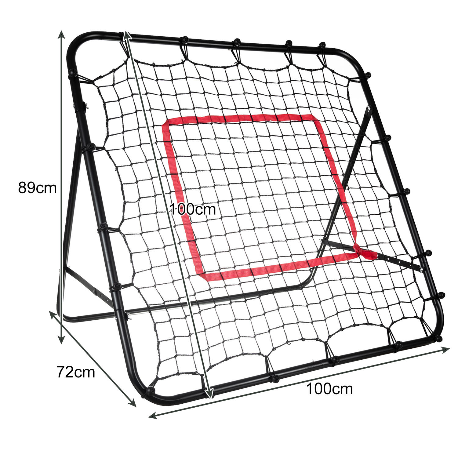 Rebounder Trenażer Bramka Rama Treningowa do Piłki Nożnej Piłkarska 100x100 2/7