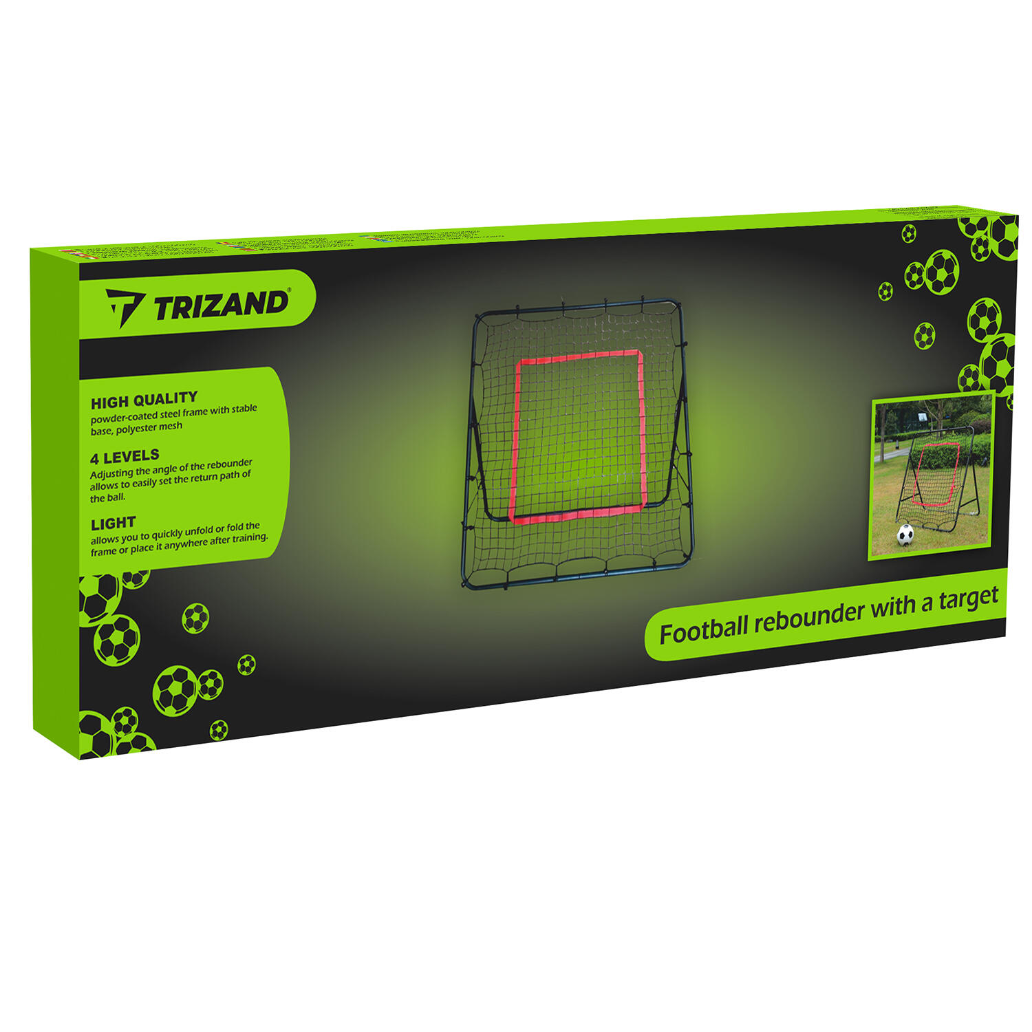 Rebounder Trenażer Bramka Rama Treningowa do Piłki Nożnej Piłkarska 100x100 5/7