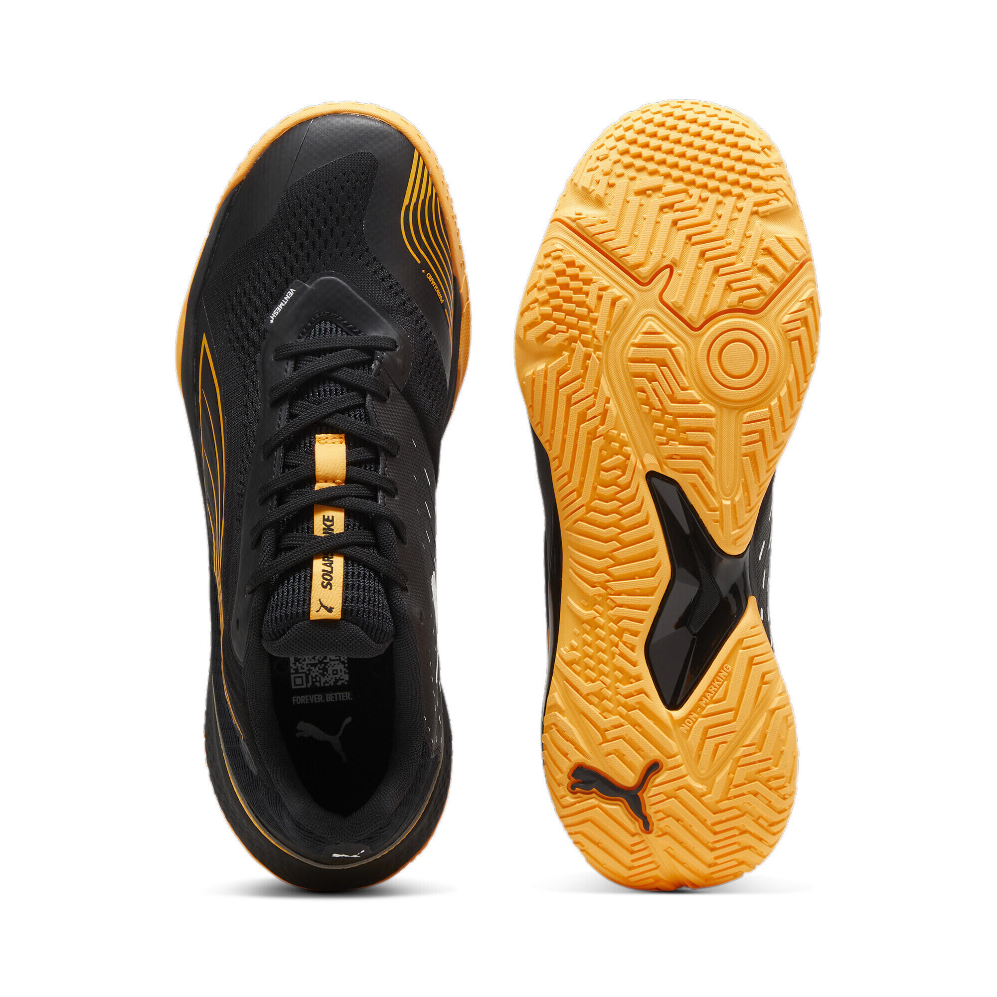 Chaussures de sport indoor Solarstrike III PUMA Black Sun Stream White Orange 6/7
