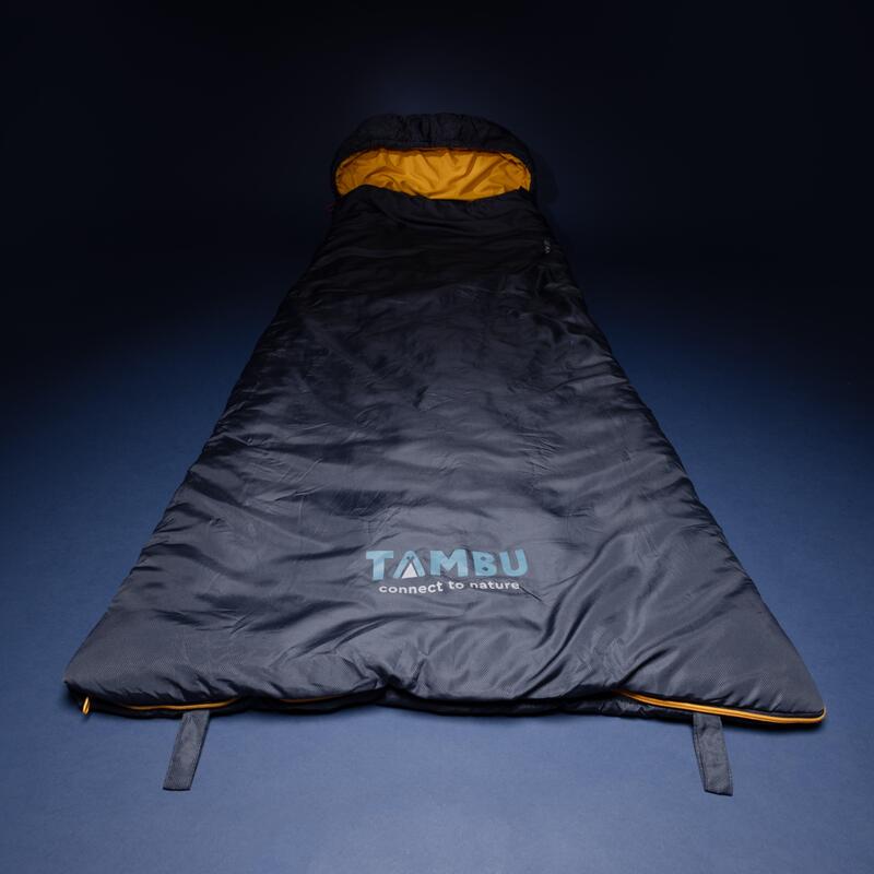 Sacco a pelo coperta TAMBU SAYAN | 1425 gr | Blu scuro / Giallo