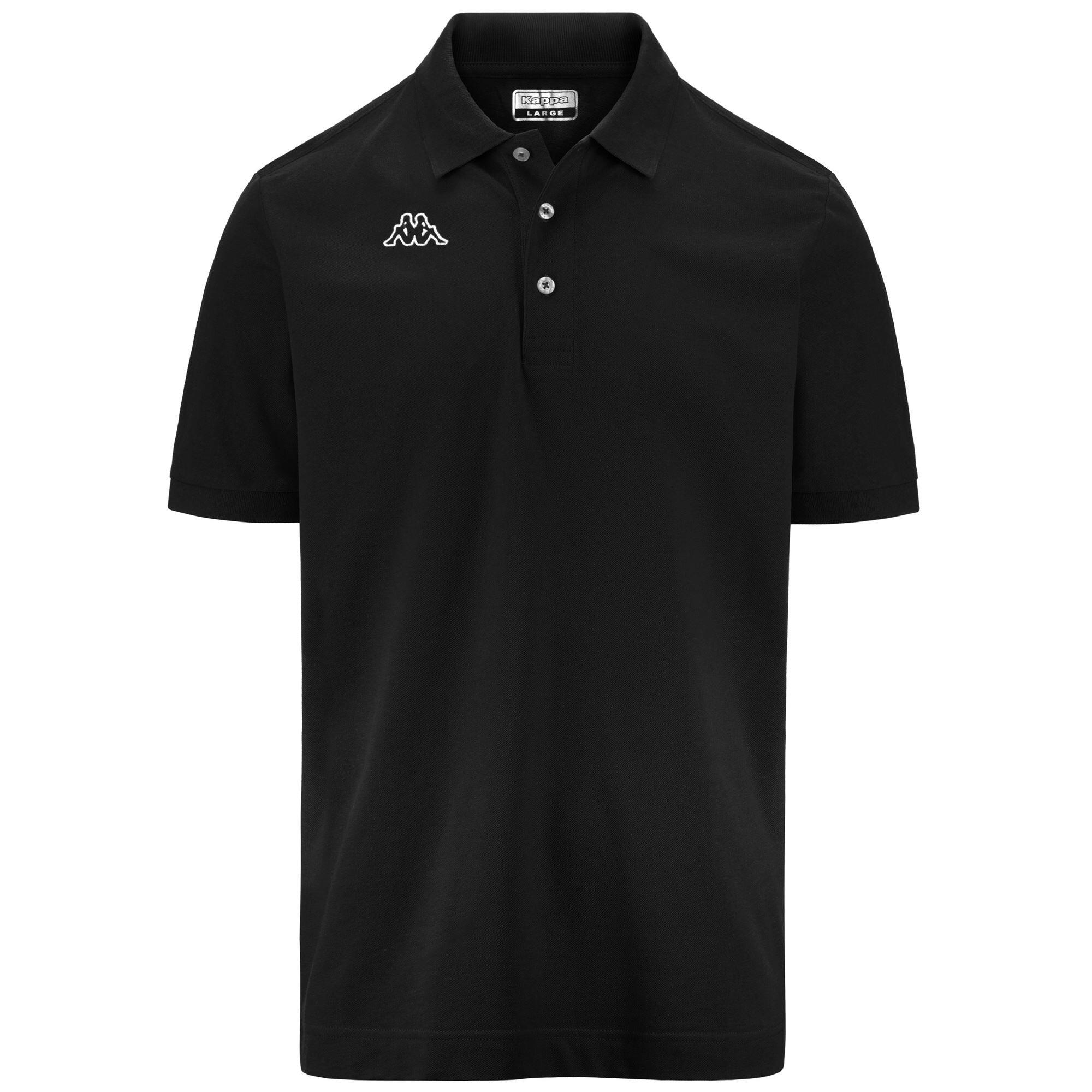 Polo da uomo in cotone nero da sportivo 2/6