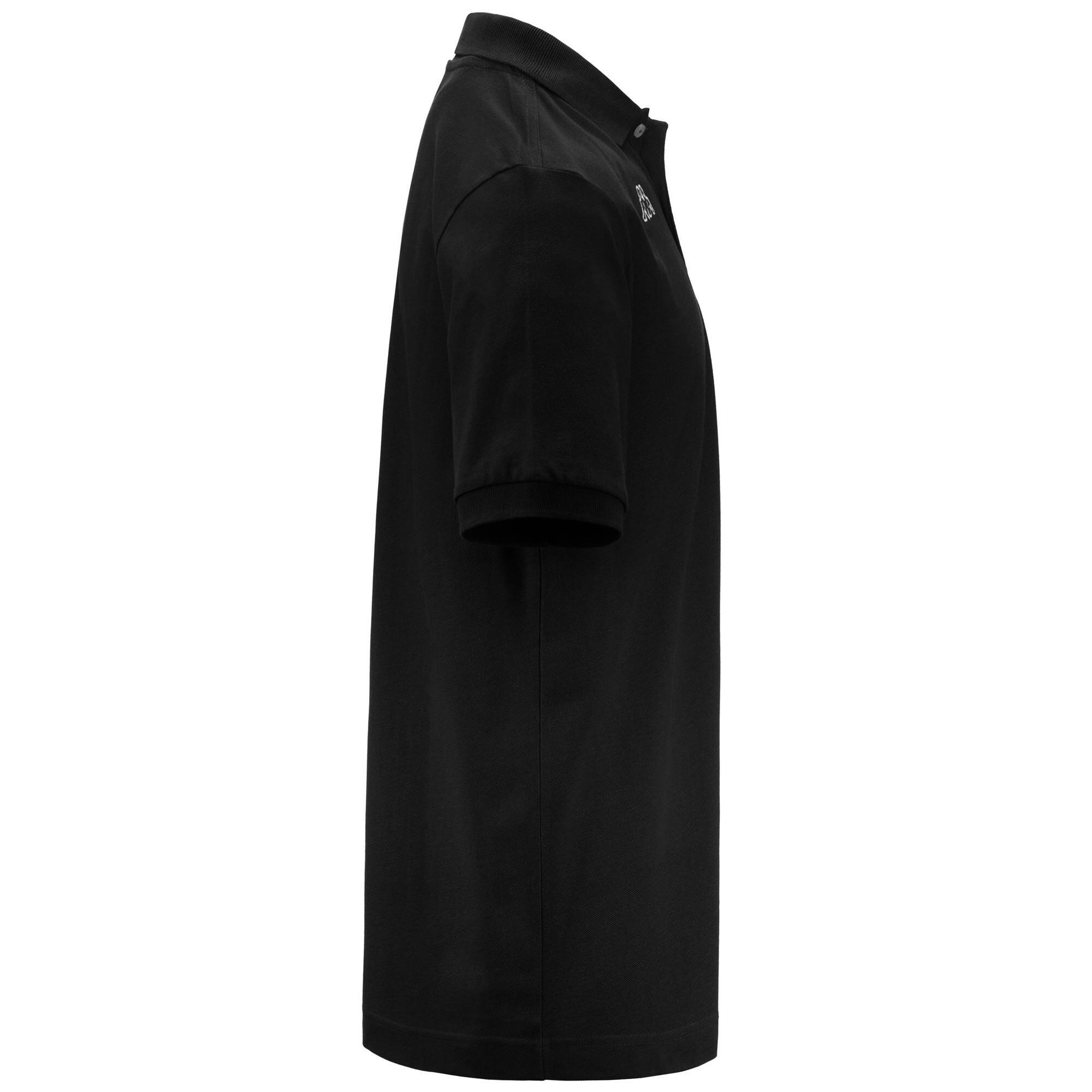 Polo da uomo in cotone nero da sportivo 3/6