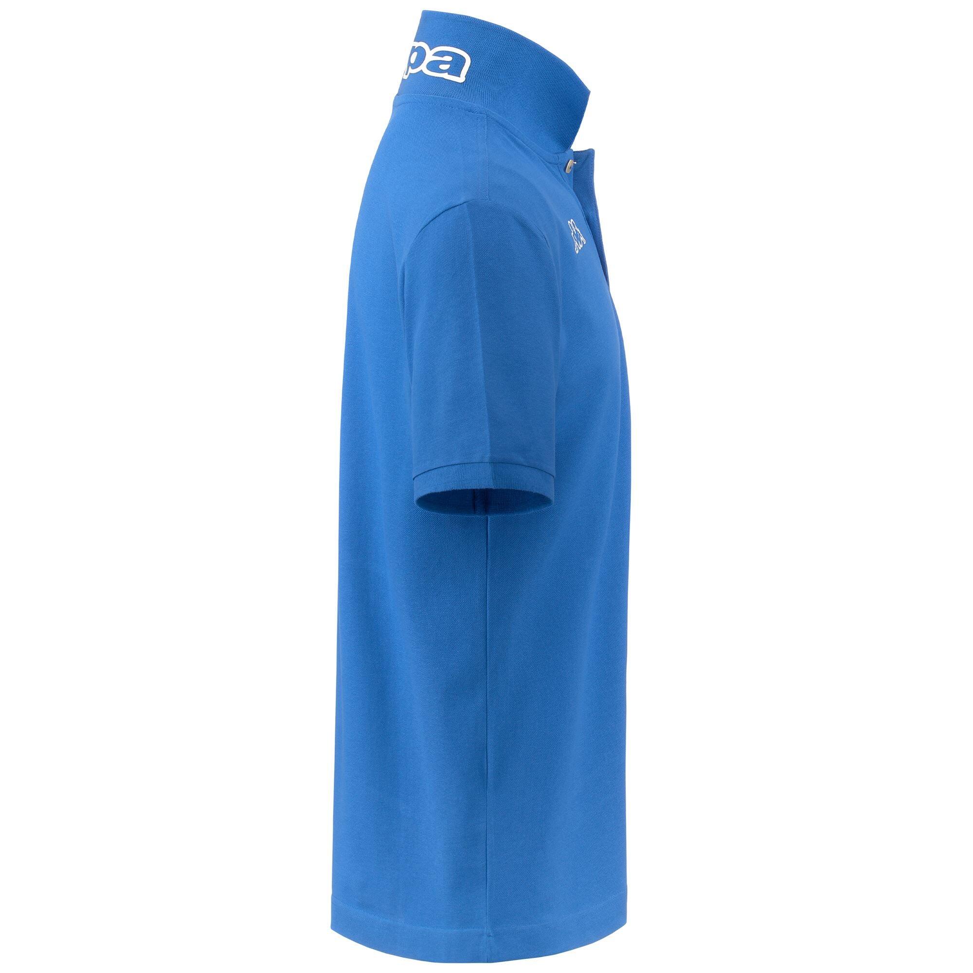 Polo da uomo in cotone blu da sportivo 2/5